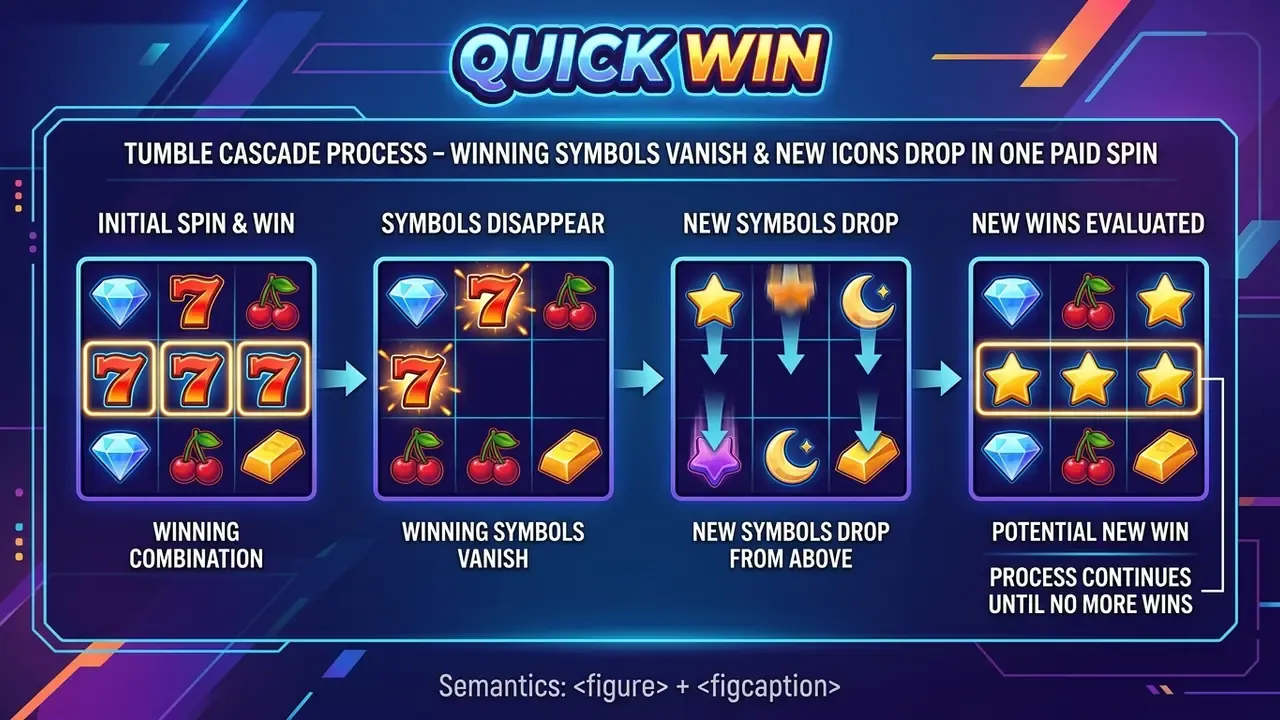 sweet bonanza slot tumble mechanic diagram
