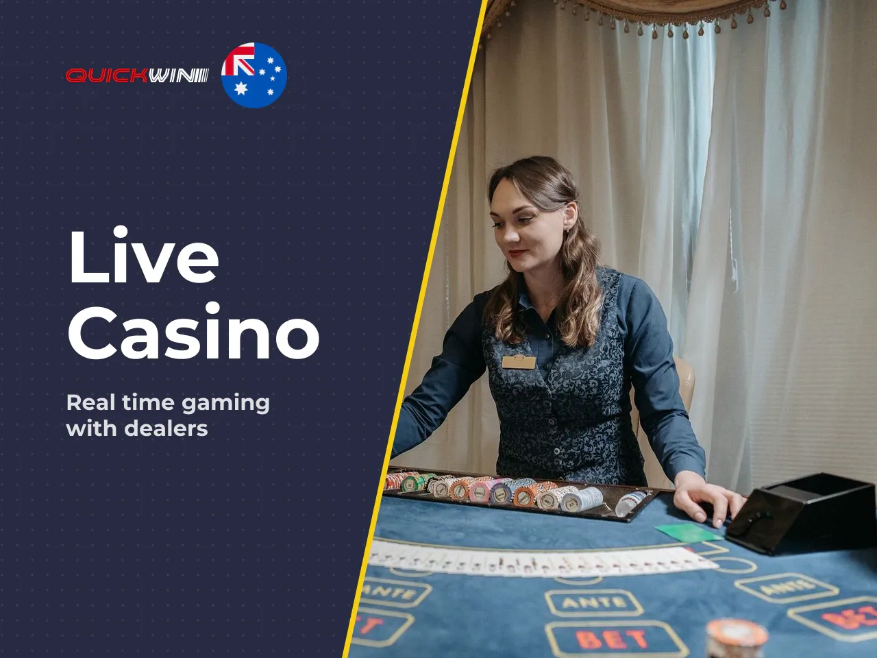 Live casino blackjack, roulette and baccarat