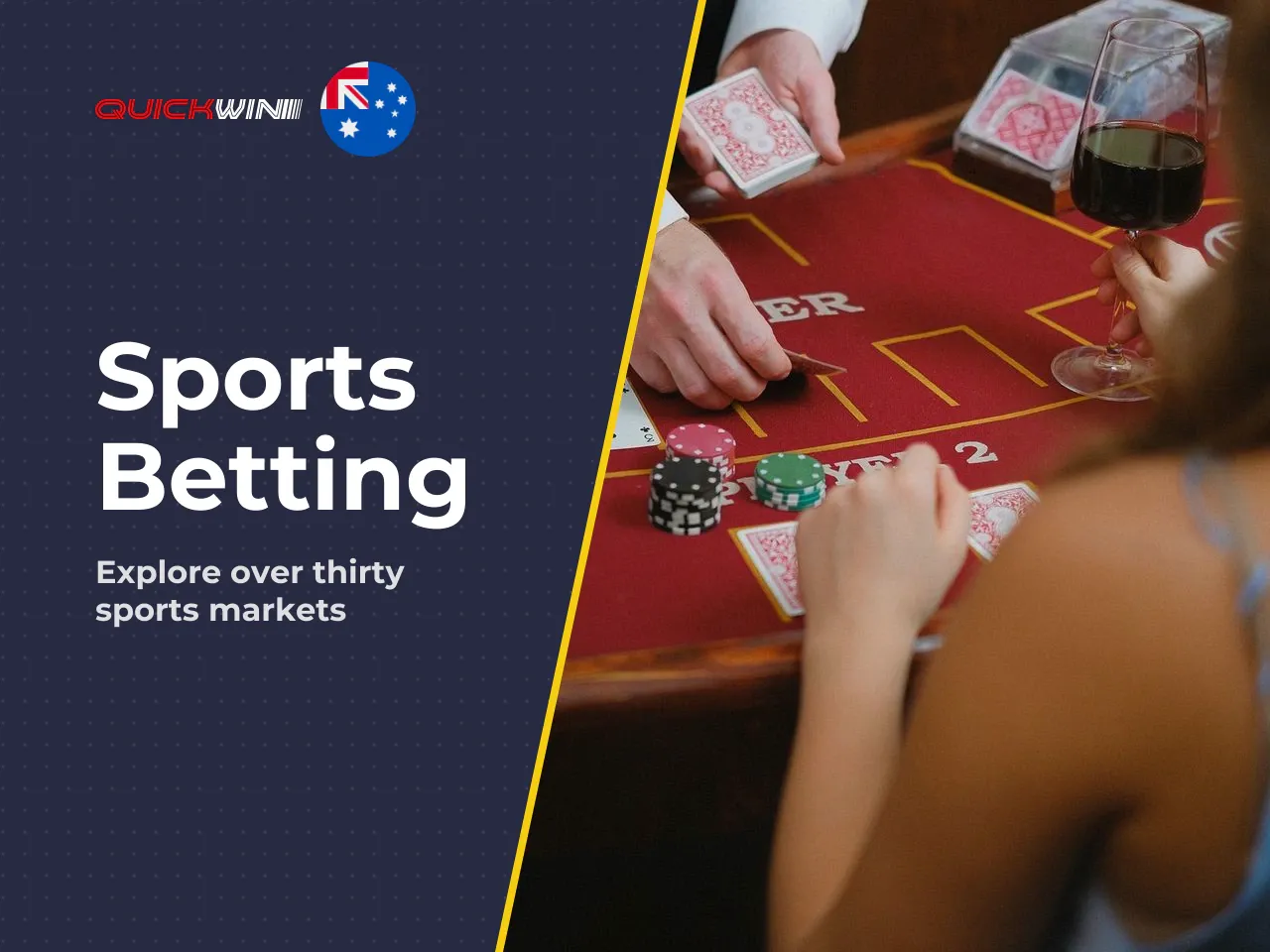 Available sports and markets. The betting