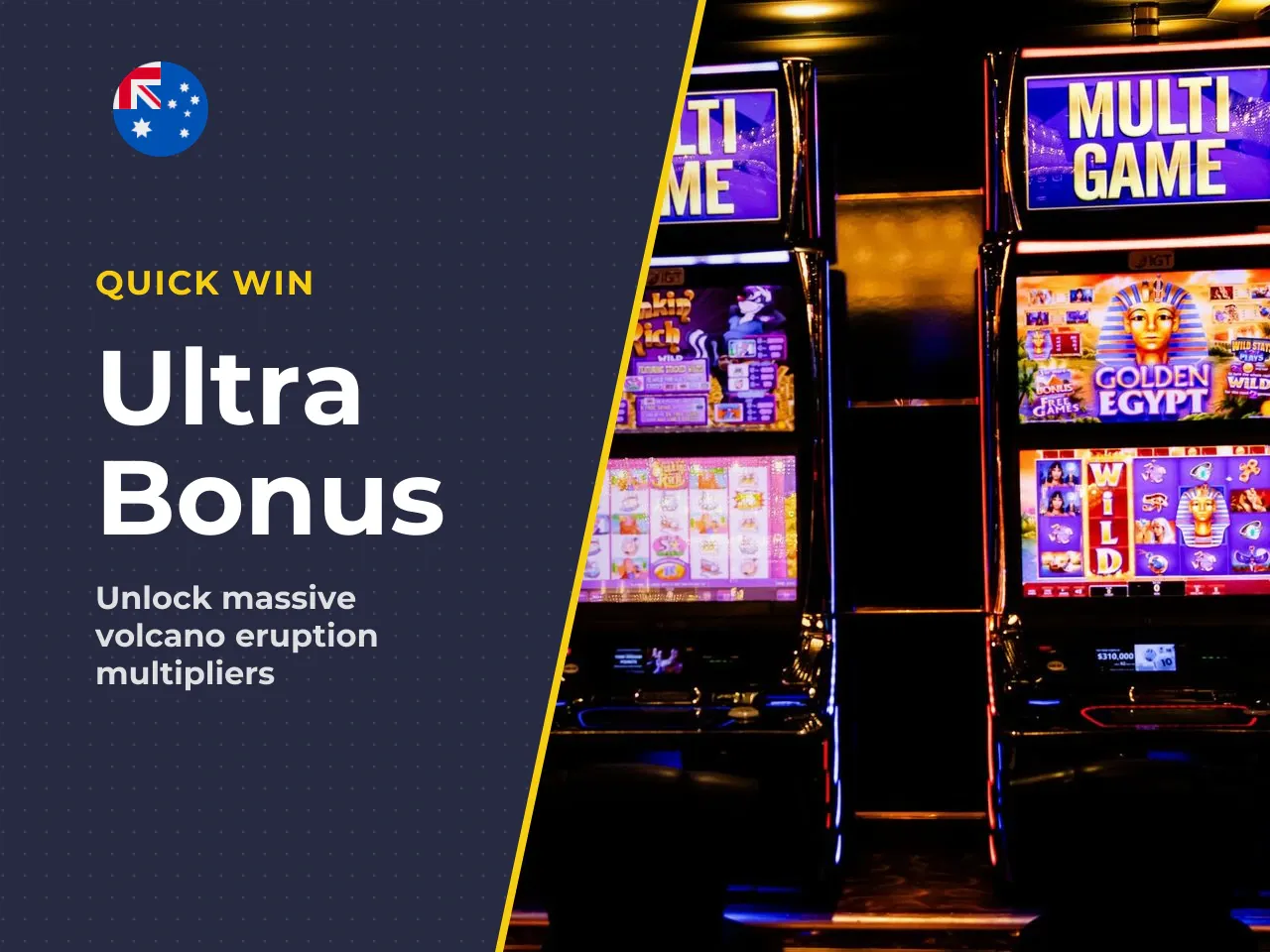 The Ultra Bonus Game and volcano